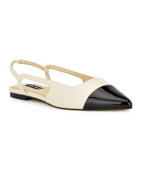 Women's Babee Slingback Cap Toe Flats