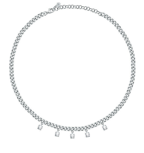 Luxury steel necklace with Poetica crystals SAUZ05