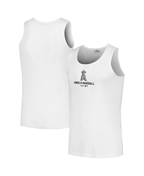 Men's White Los Angeles Angels Two-Pack Tank Top