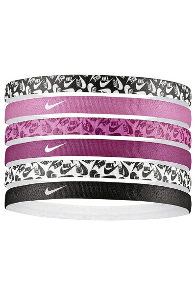 NIKE HEADBANDS 6 PK PRINTED Siyah-Beyaz Kadın Saç Bandı