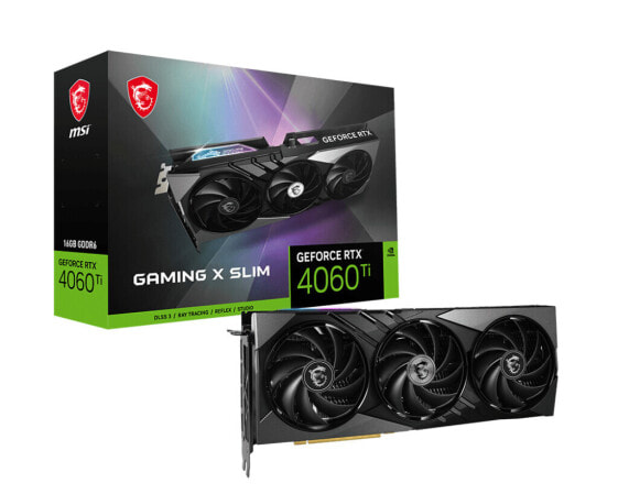 Видеокарта MSI GeForce RTX 4060 Ti GAMING X SLIM 16G