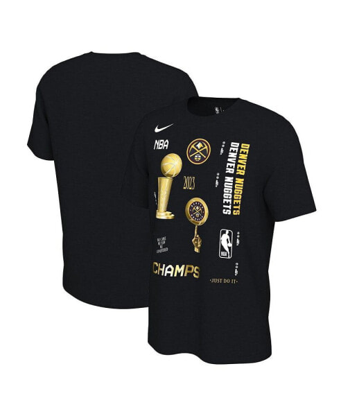 Men's Black Denver Nuggets 2023 NBA Finals Champions Celebration Expressive T-shirt