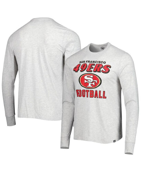 Men's Heathered Gray San Francisco 49ers Dozer Franklin Long Sleeve T-shirt