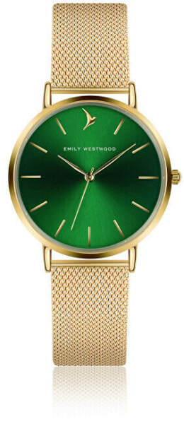 Часы и аксессуары Emily Westwood Наручные часы Green Sunray Mesh Watch EGI-3418