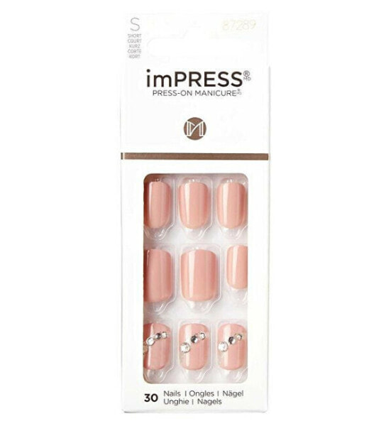 Self-adhesive nails imPRESS Nails Crystal Blossom 30 pcs