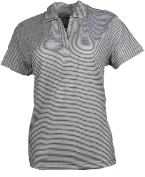 Page & Tuttle Two Color Stripe Short Sleeve Polo Shirt Womens Size XL Casual P2