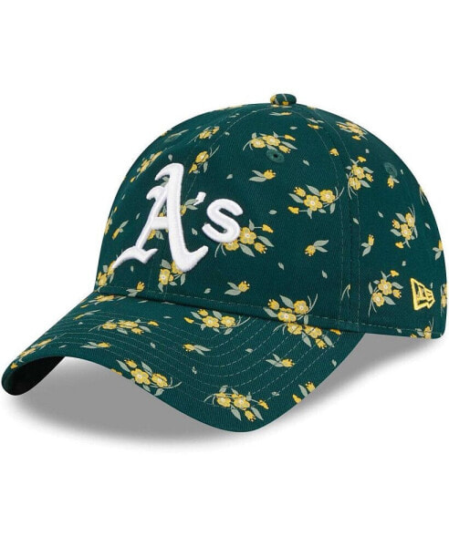 Big Boys and Girls Green Oakland Athletics Bloom 9TWENTY Adjustable Hat