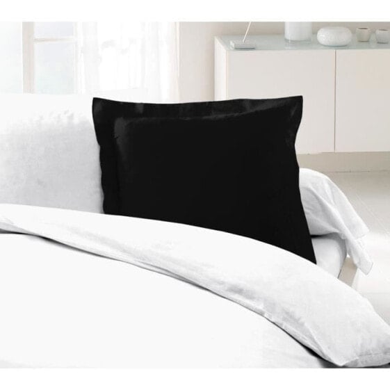 LOVELY HOME Set mit 2 Kissenbezgen aus 100% Baumwolle 63x63 cm - Schwarz