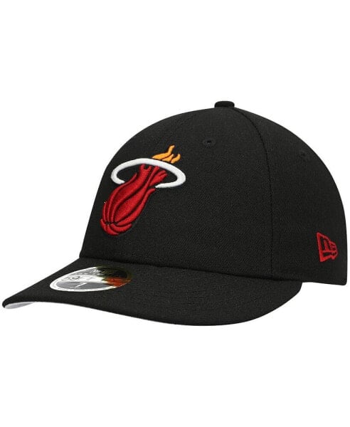 Men's Black Miami Heat Team Low Profile 59FIFTY Fitted Hat