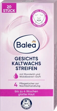 Kaltwachsstreifen Gesicht, 20 St