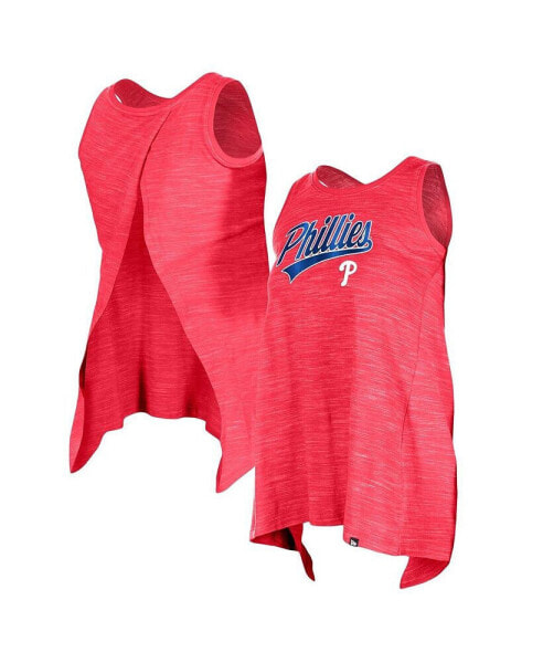 Women's Red Philadelphia Phillies Space-Dye Active Tank Top