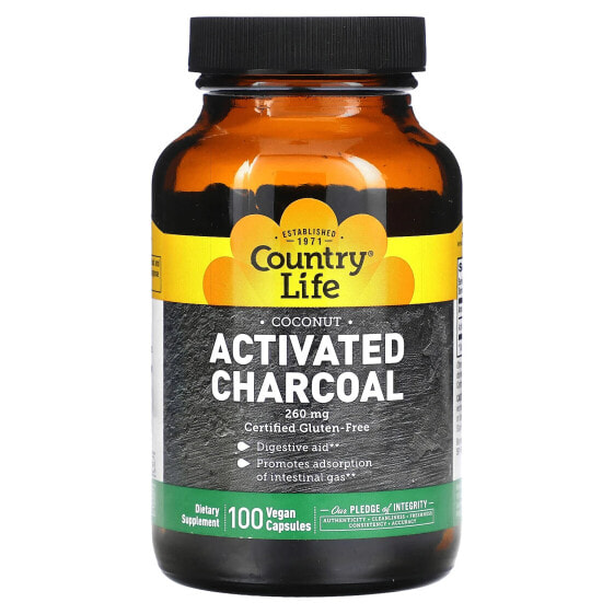 Activated Charcoal, 260 mg, 100 Vegan Capsules