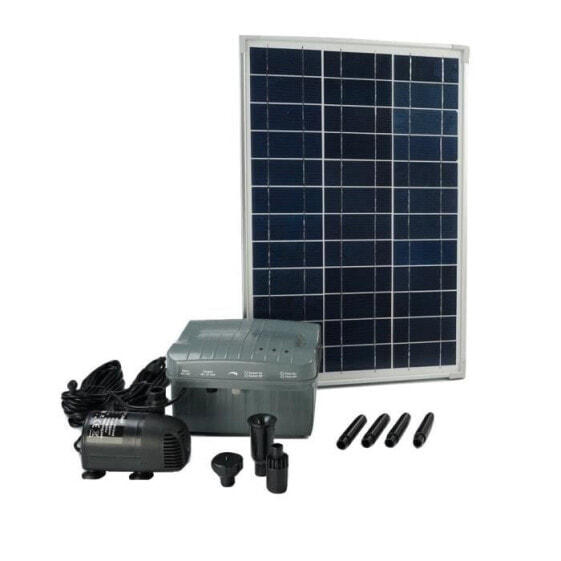 UBBINK Solarmax 1000 Solarteichpumpe mit Panel + Batterie + Vulkanwasserstrahlen und Glocke