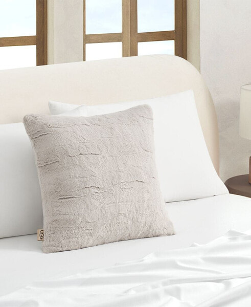 Valor Textured Faux Fur Decorative Pillow, 20" x 20"