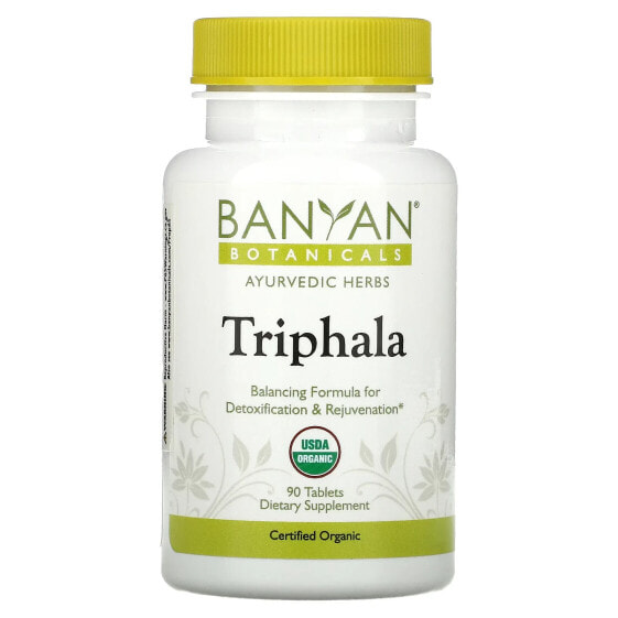 Витамины для пищеварительной системы Banyan Botanicals Triphala, 90 таблеток.