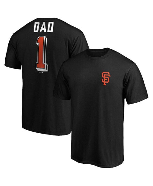 Men's Black San Francisco Giants Number One Dad Team T-shirt