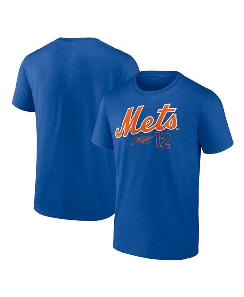 Men's Francisco Lindor Royal New York Mets Player Name and Number T-shirt