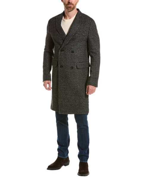 The Kooples Wool-Blend Trench Coat Men's Grey 44
