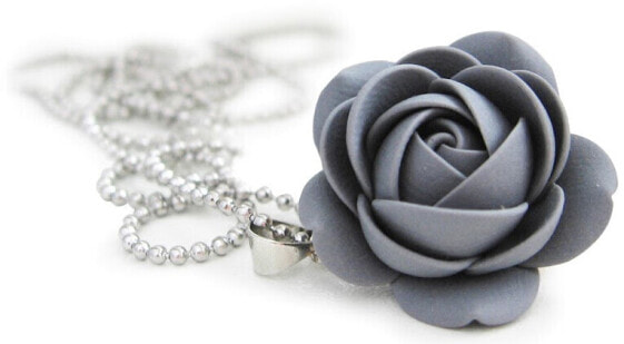 Ожерелье с серым цветком