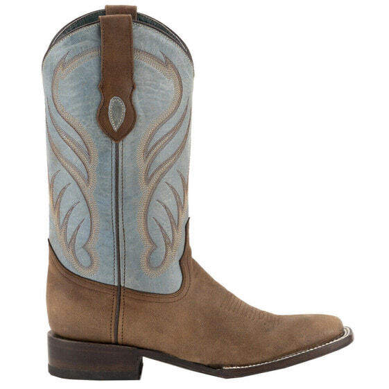 Ferrini Hunter Square Toe Cowboy Mens Blue, Brown Casual Boots 11093-10