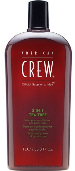 3in1 Shampoo, Conditioner und Duschgel mit Teebaumöl - American Crew Tea Tree 3-in-1 Shampoo, Conditioner and Body Wash 100 ml