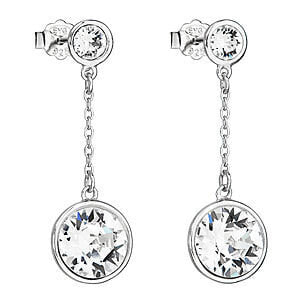 Silver earrings with crystals 31269.1