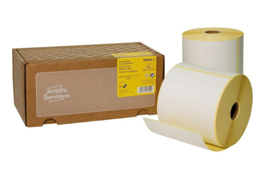 Avery Zweckform TD8050-25 - White - Rounded rectangle - Permanent - 102 x 152 mm - Paper - Thermal inkjet
