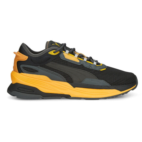 Puma Extent Nitro Tech Lace Up Mens Black, Yellow Sneakers Casual Shoes 3901920