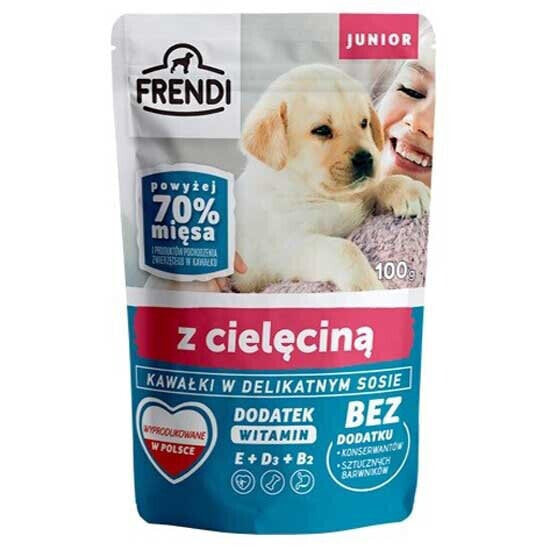 FRENDI Junior Pieces in a delicate sauce with veal 100g wet food for dog