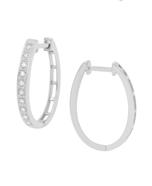 Серьги Macy's diamond Oval Hoop