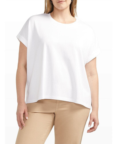 Plus Size Drapey Luxe Short Sleeve T-shirt