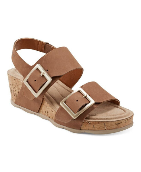 Women's Willa Strappy Casual Mid Cork Wedge Sandals