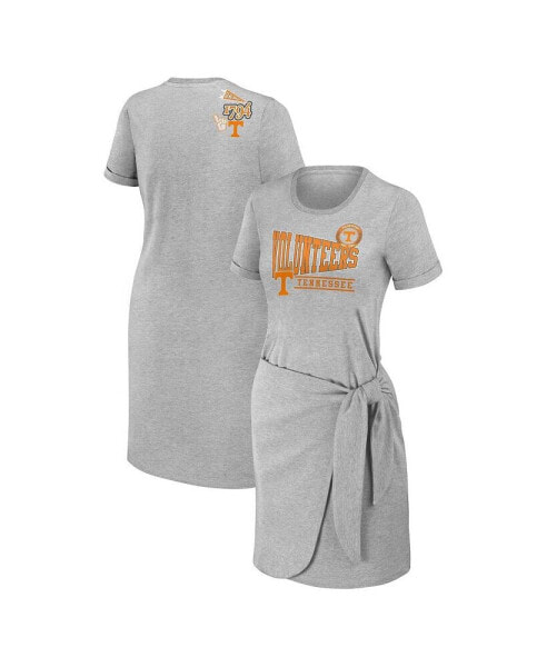 Women's Heather Gray Tennessee Volunteers Knotted T-shirt Dress