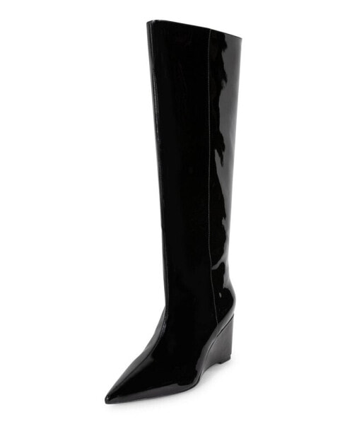 Women's Lela Pointed Toe Tall Extra Wide Calf Boots - Extended Sizes 10-14