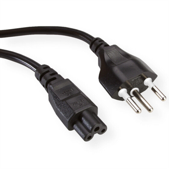 ROTRONIC-SECOMP Notebook Netzkabel CH 3polig schwarz 1m - Cable - Current/Power Supply