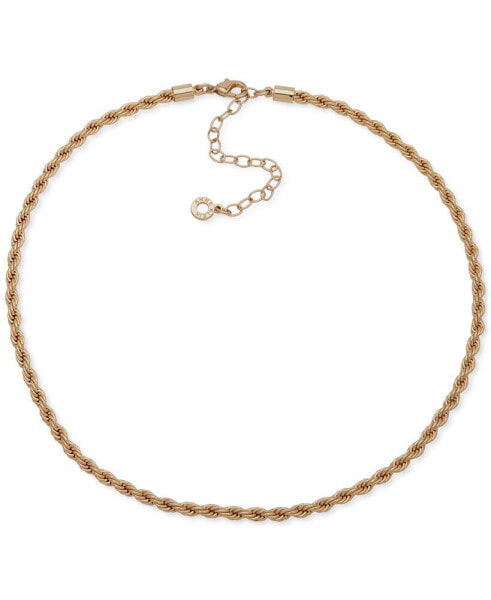 Anne Klein gold-Tone Rope Chain Collar Necklace, 16" + 3" extender