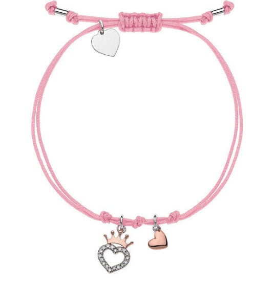 Pink textile bracelet Princess BS00013TL.CS