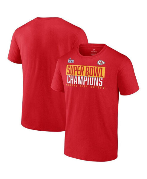 Men's Red Kansas City Chiefs Super Bowl LVII Champions Foam Finger T-shirt