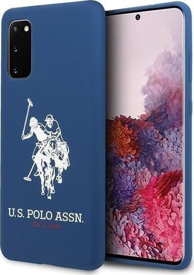 Чехол для смартфона U.S. Polo Assn. US Polo Silicon Silicone Collection для Samsung Galaxy S20 G980, гранатовый/темно-синий