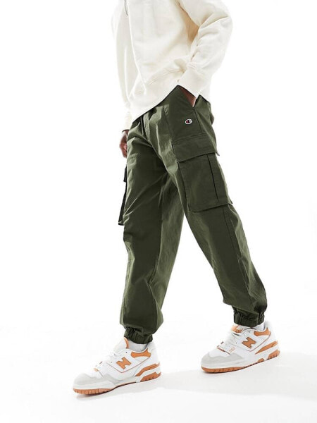 Champion Rochester cuffed cargo trousers in khaki