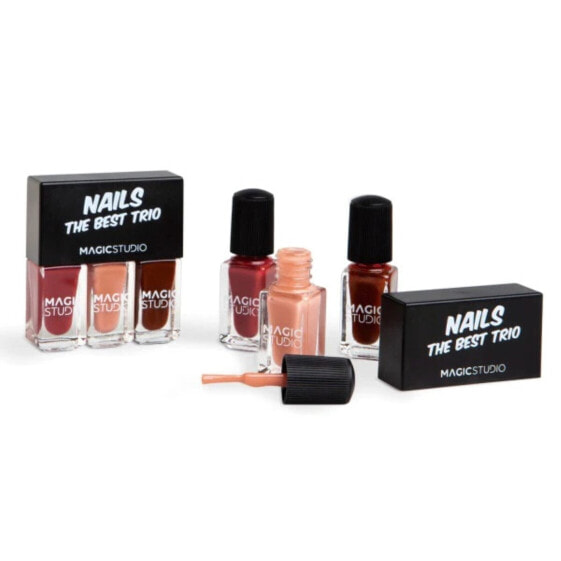 макияжный набор Magic Studio Nails The Best Trio лак для ногтей 3 Предметы