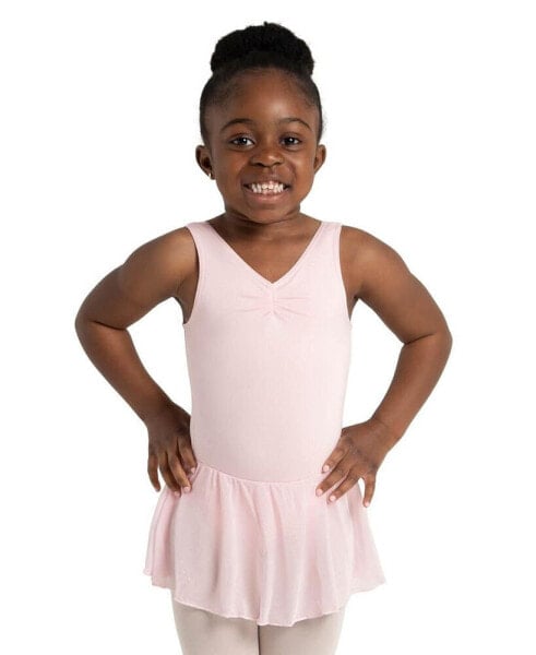 Little and Big Girls Pinch Front Tank Dress