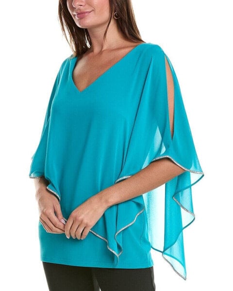 Joseph Ribkoff Chiffon Overlay Top Women's