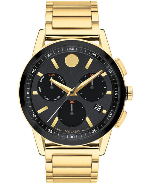 Men's Museum Sport Swiss Quartz Chronograph Gold-Tone PVD Watch 43mm