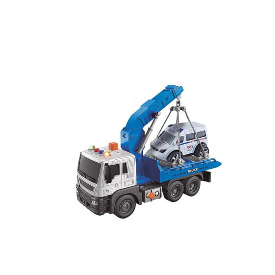 JUGATOYS Crane Truck With Car Lights And Sounds Scale 1:16 29x10x14 cm