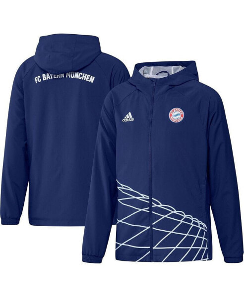 Men's Blue Bayern Munich Graphic Raglan Full-Zip Windbreaker Jacket