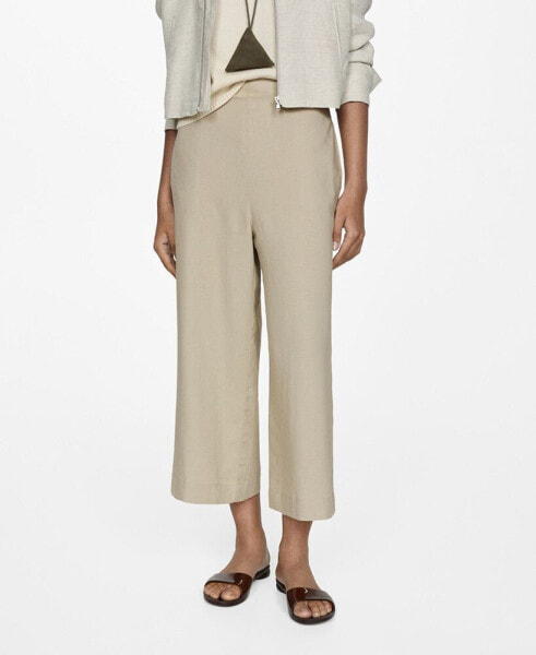 Women's Wide Leg Linen Pants