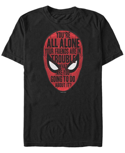 Marvel Men's Spider-Man Far From Home Big Face Quotes, Short Sleeve T-shirt