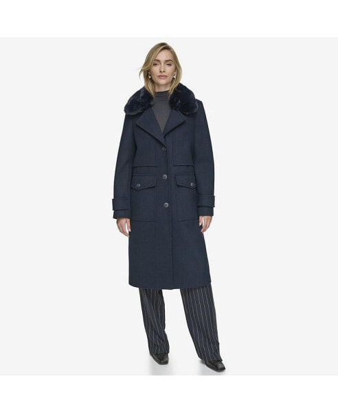 Olpae Sb Wool Twill Women's Coat With Back Vent