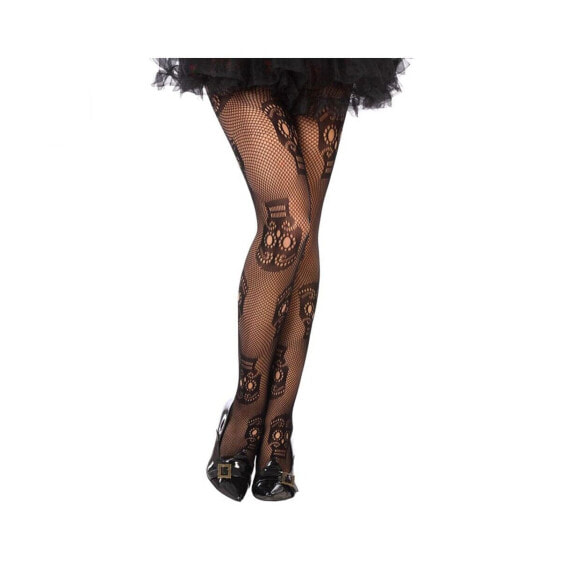 Costume Stockings Skulls One size Black